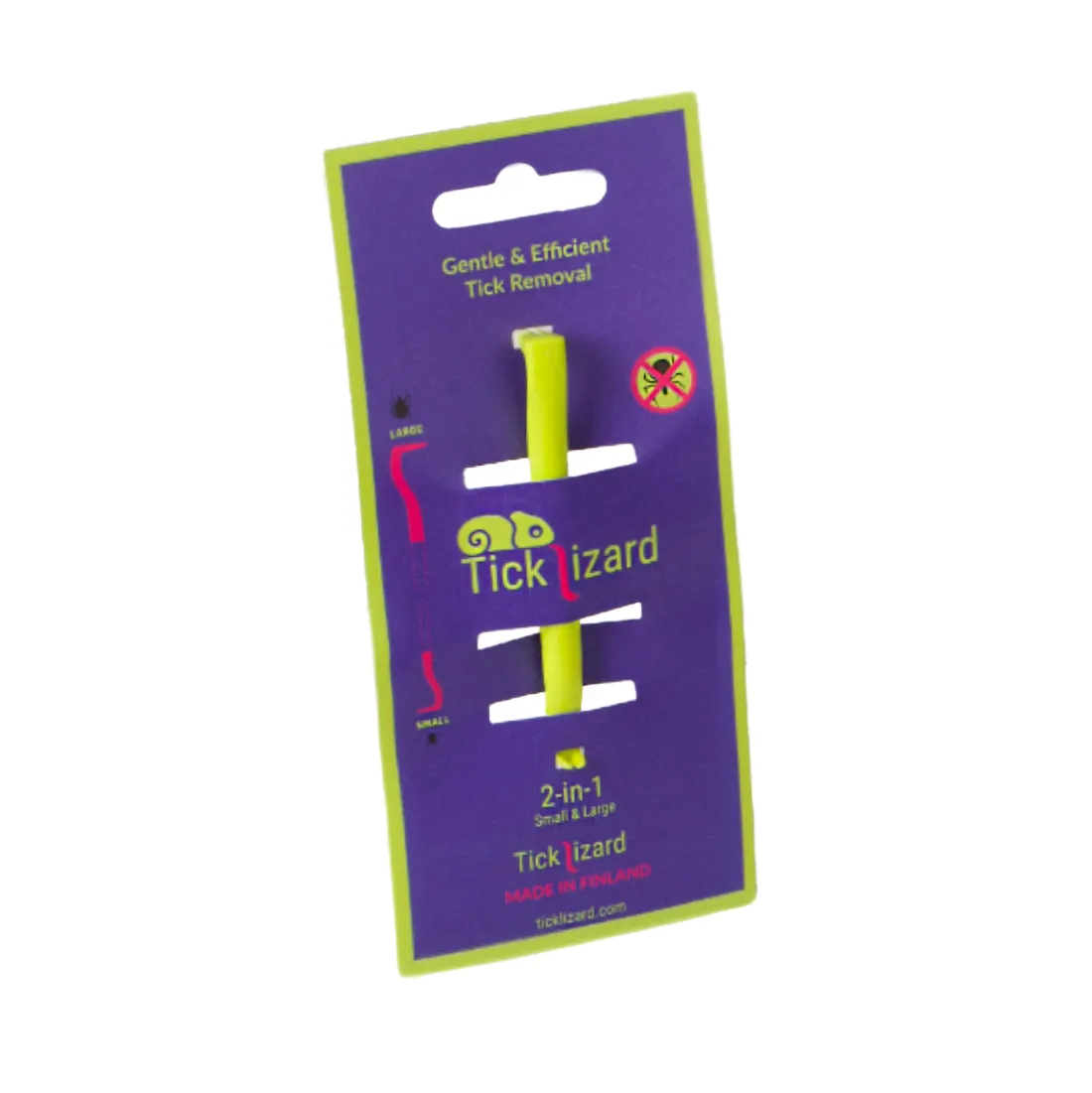 Woolly Wolf Tick Lizard flåtfjerner lime 2-i-1