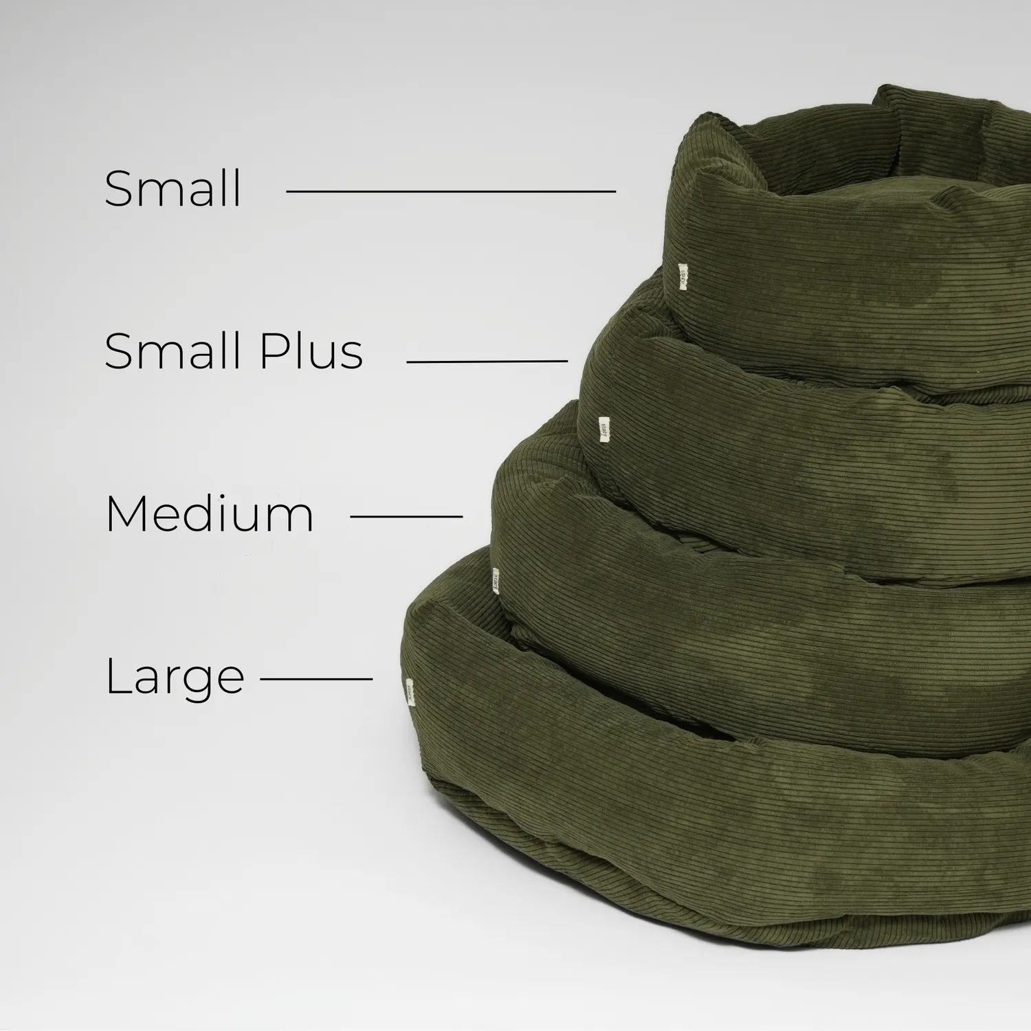 Staey Luna 3.0 hundeseng Moss Green Corduroy