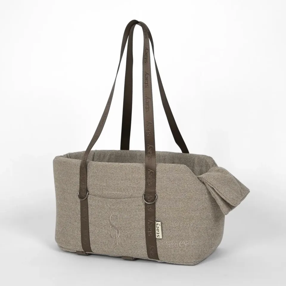 Staey Maya bilsæde Herringbone Mocca 2-i-1