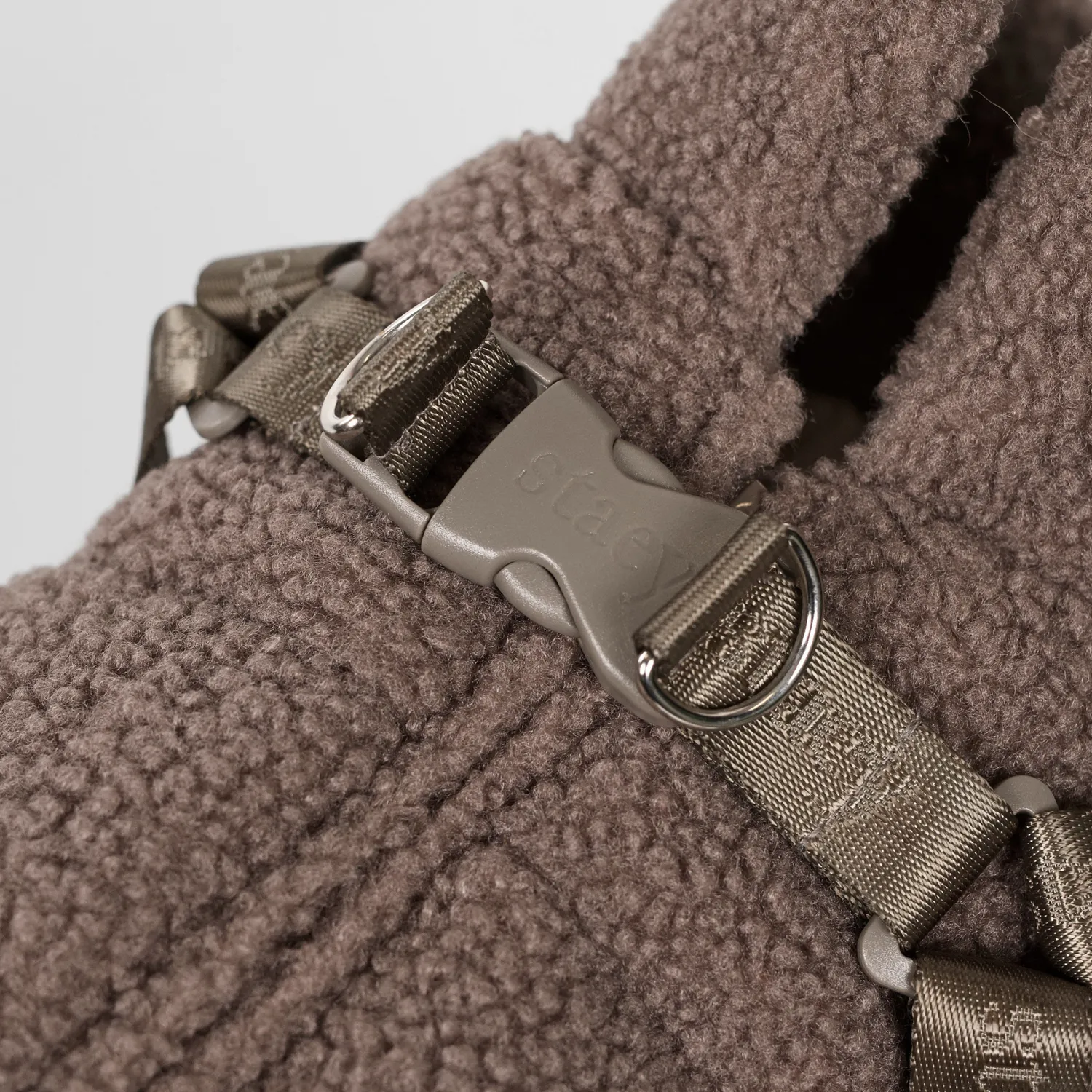 Staey Clara hundefrakke m. sele Limited Edition teddy brun