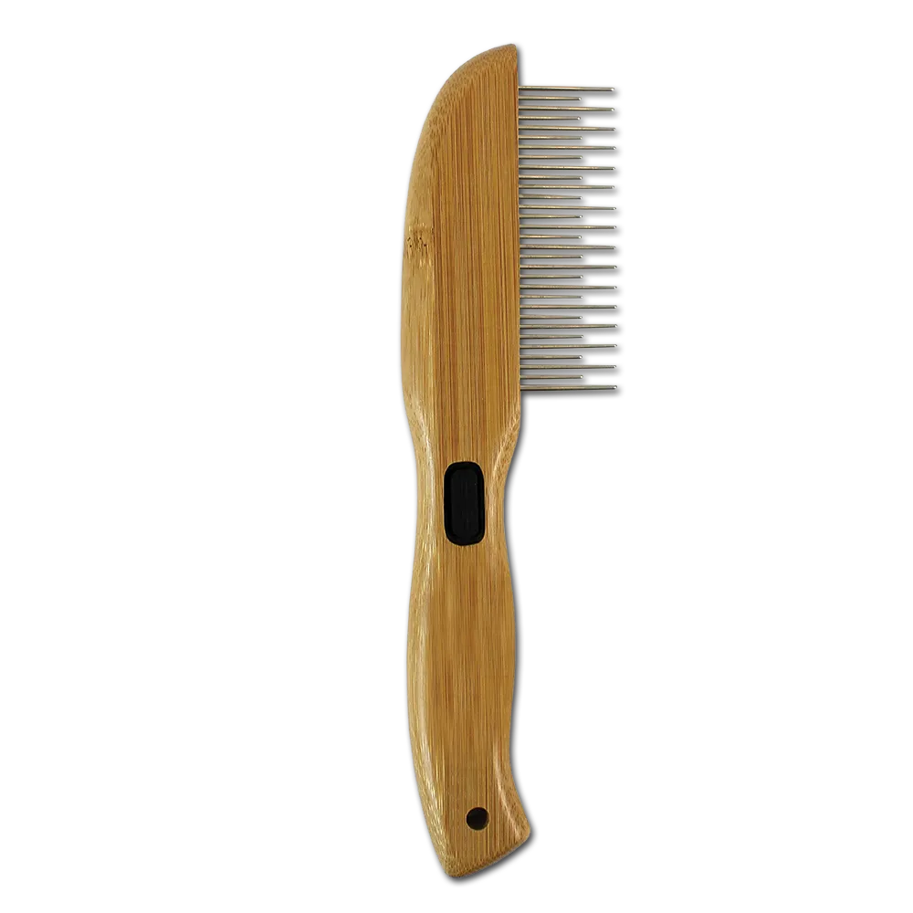 Bamboo Groom Rotating Pin Comb with 31 Rounded Pins kam 31