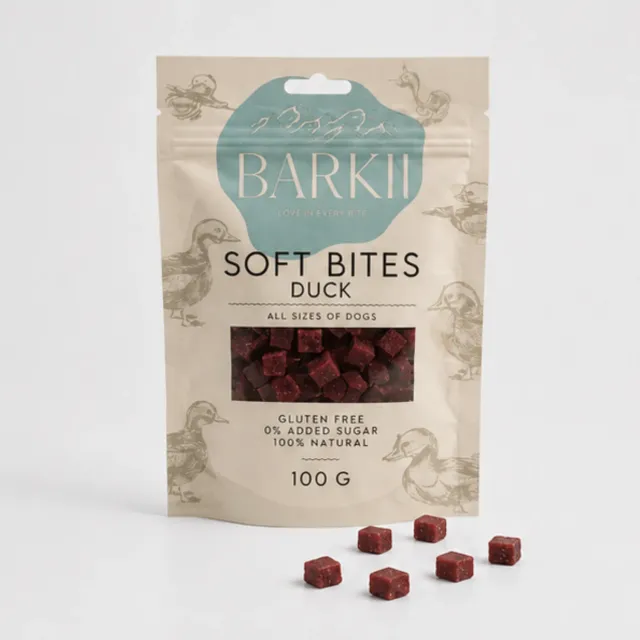 Barkii Training Treats and 100 g kornfri blød