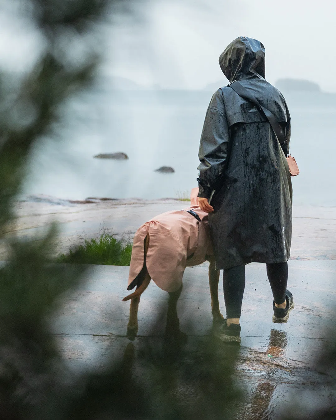 Paikka Sade regnjakke til mennesker mørk reflekterende