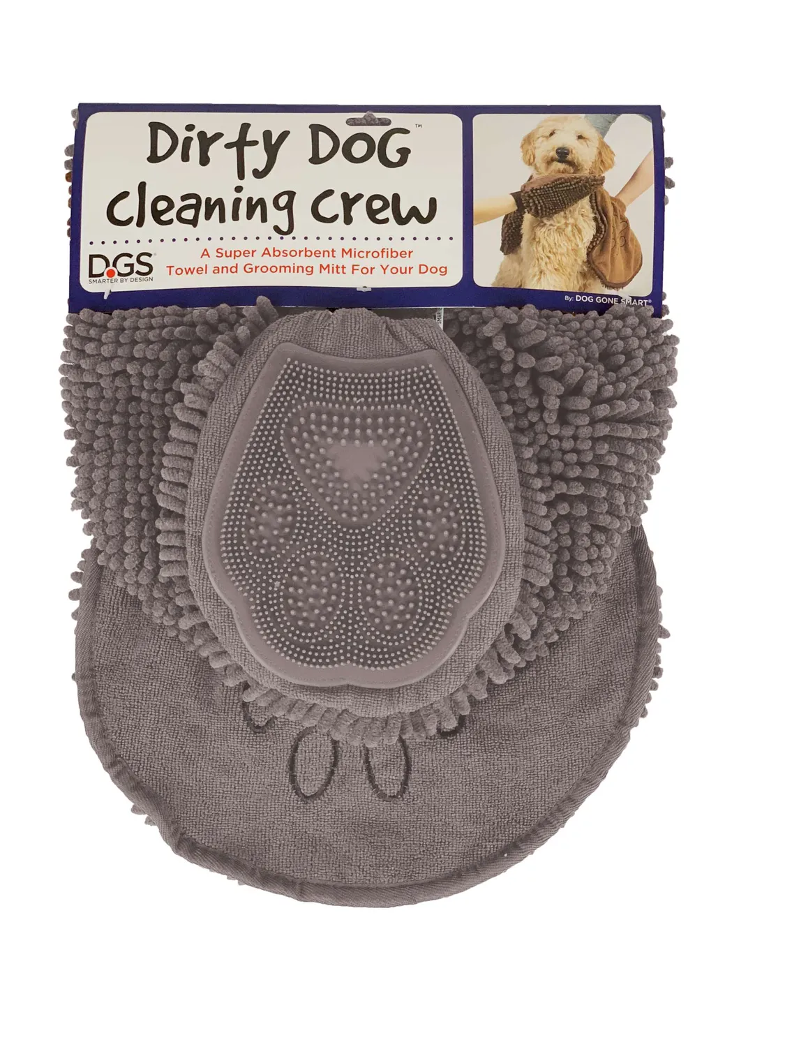 Dog Gone Smart Dirty Dog Cleaning Crew hundetørresæt grå absorberende