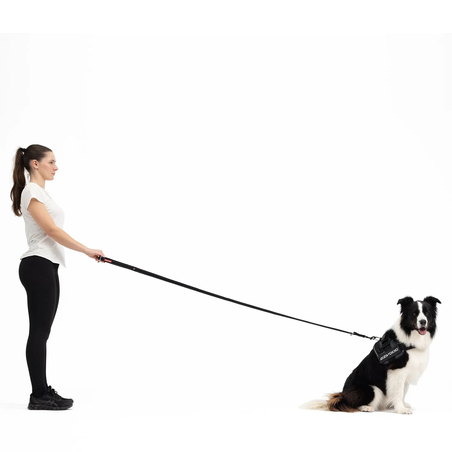 EzyDog Vario 4 multihundeline 185cm sort justerbar