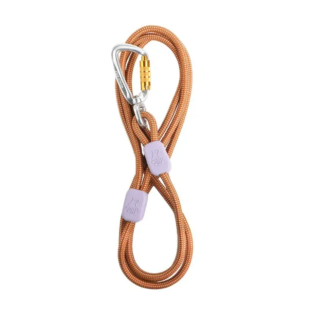 Woolly Wolf Rope Leash Thin hundesnor terrakotta refleks