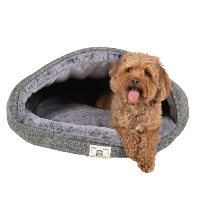 Chill Kuzzi Calming Nook hundeseng hule grå FIR