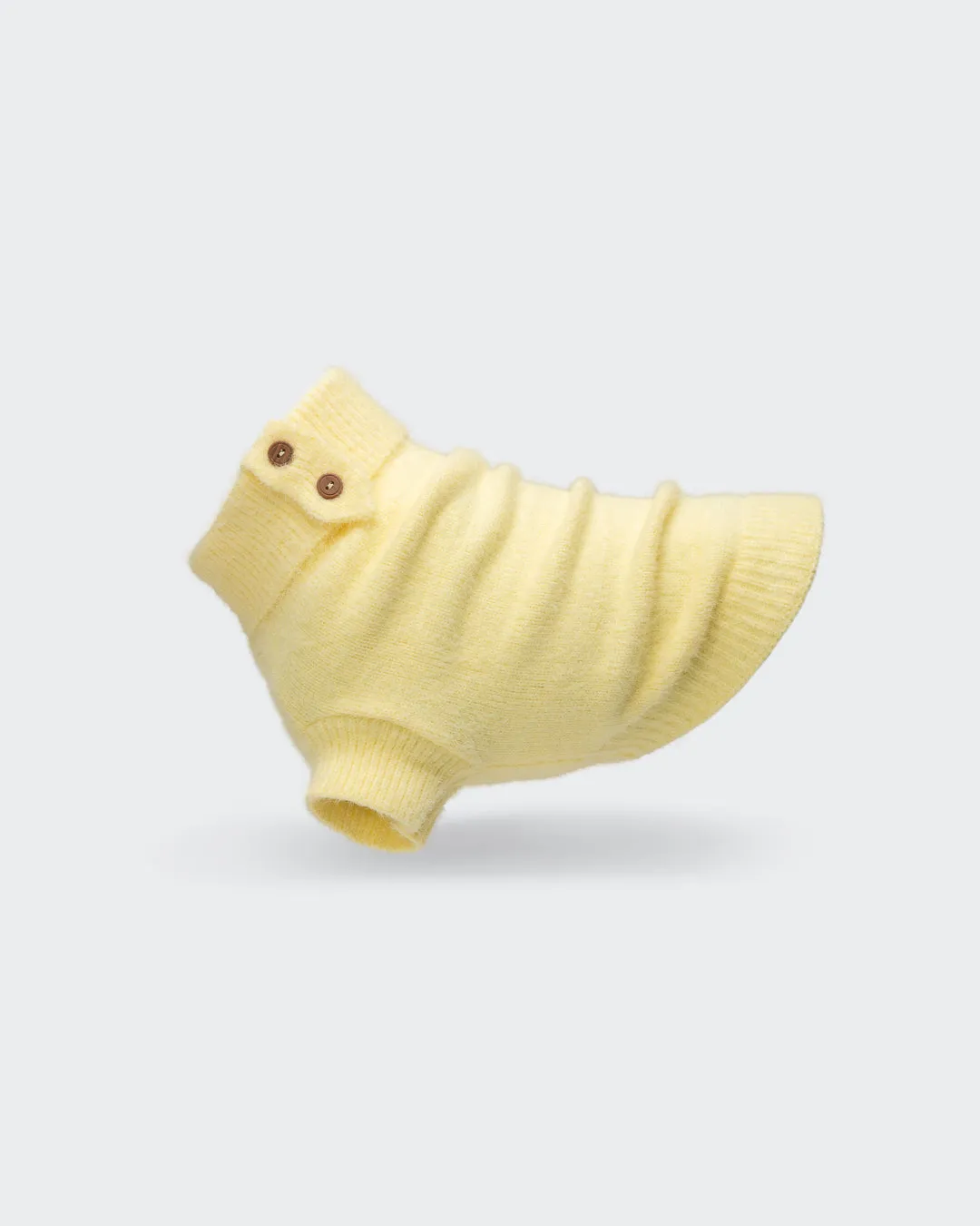 Paikka Furry Knit hundesweater pale banana blød