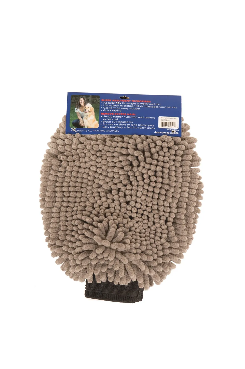 Dog Gone Smart Dirty Dog pelsplejehandske mikrofiber
