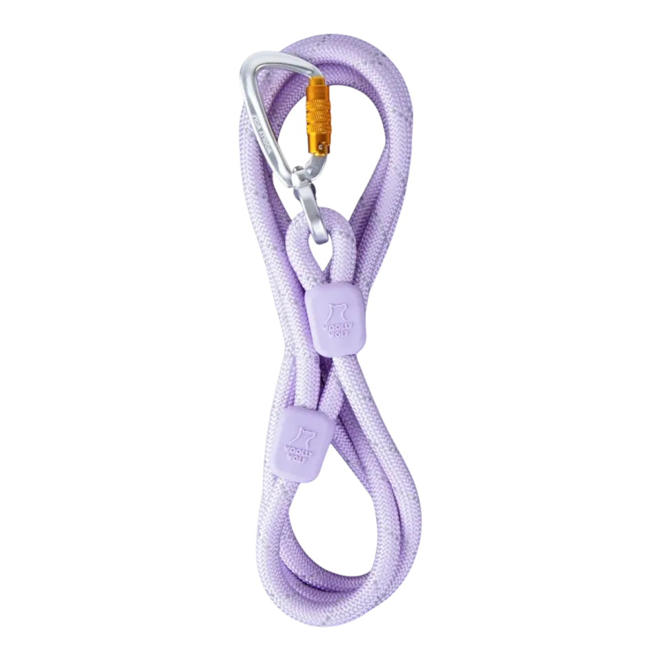 Woolly Wolf Rope Leash hundesnor lavendel 180 cm refleks