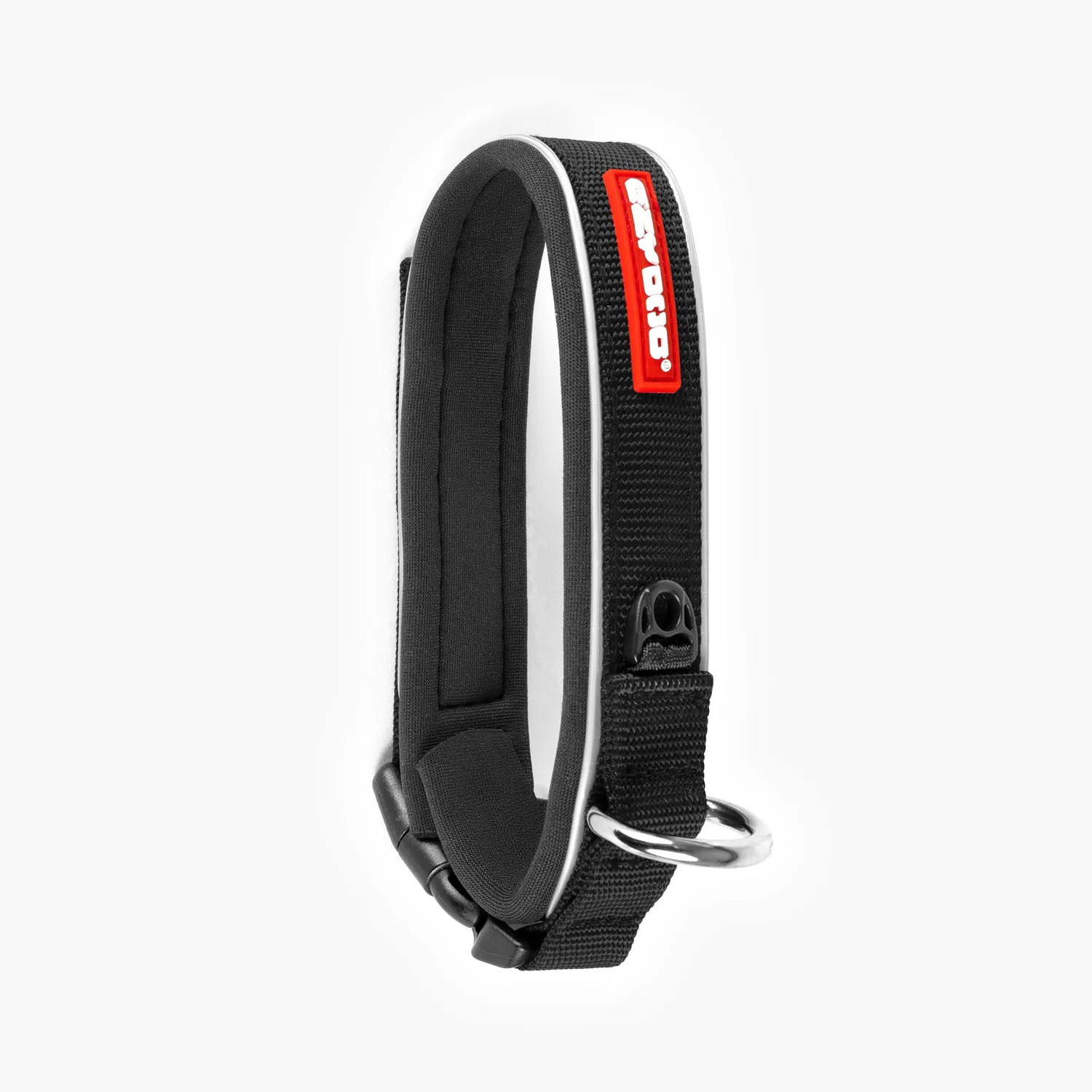 EzyDog Neo Classic halsbånd sort M vandtæt neopren