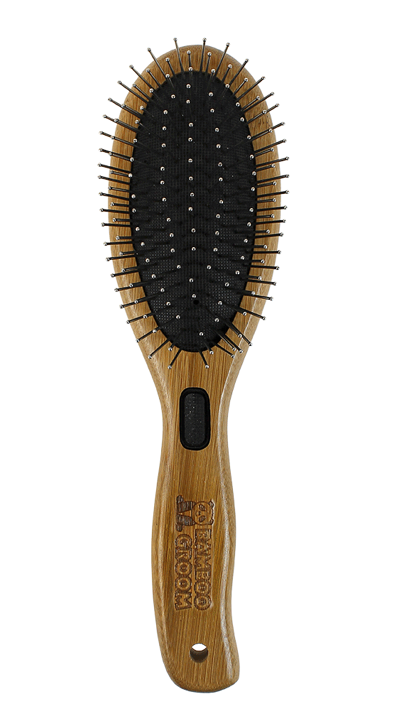 Bamboo Groom Combo Brush hundebørste Large bambus