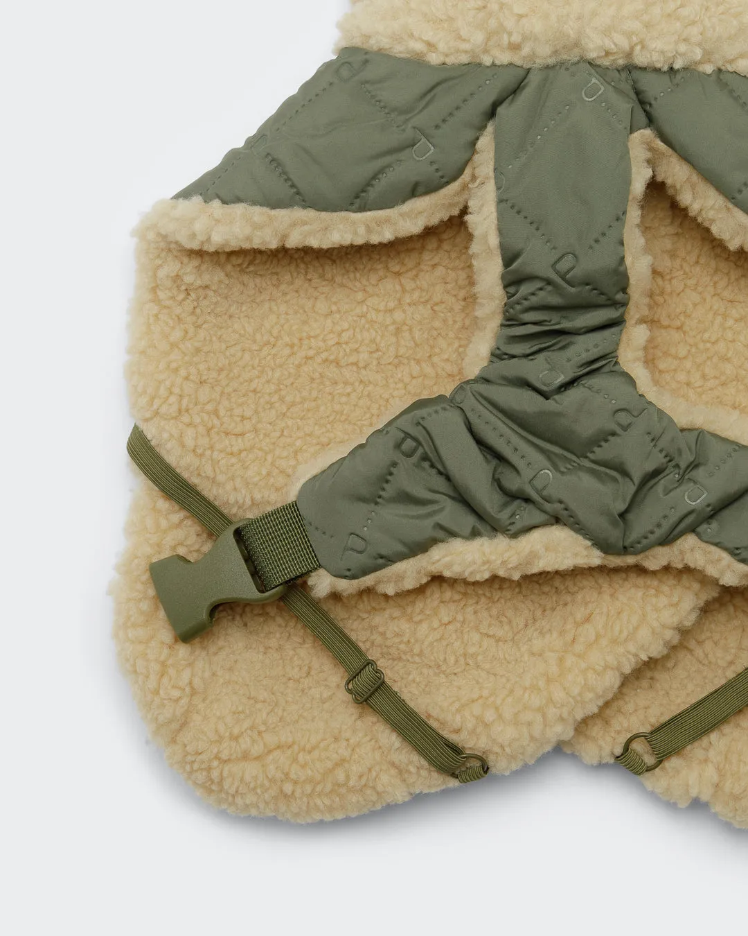 Paikka Quilted Sherpa vinterjakke olive genbrug