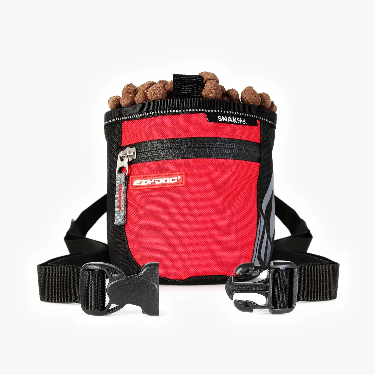 EzyDog SnakPak godbidstaske sort magnet stor