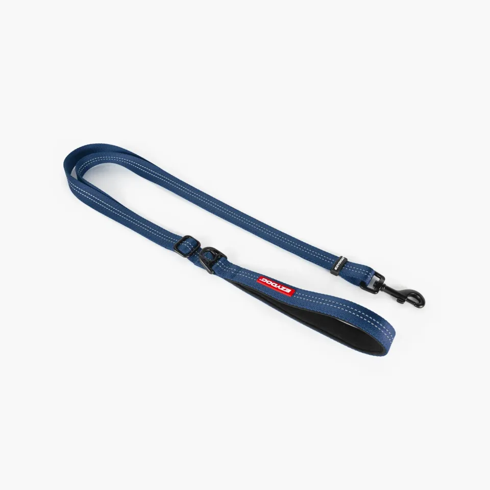 EzyDog Essential hundesnor justerbar blå 180cm refleks