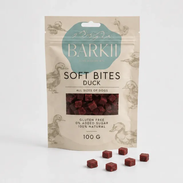 Barkii Træningsgodbidder And 100 g – bløde