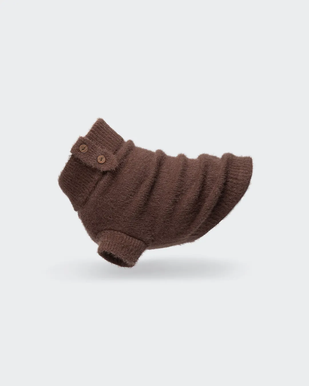 Paikka Furry Knit Sweater Choco hundesweater brun blød