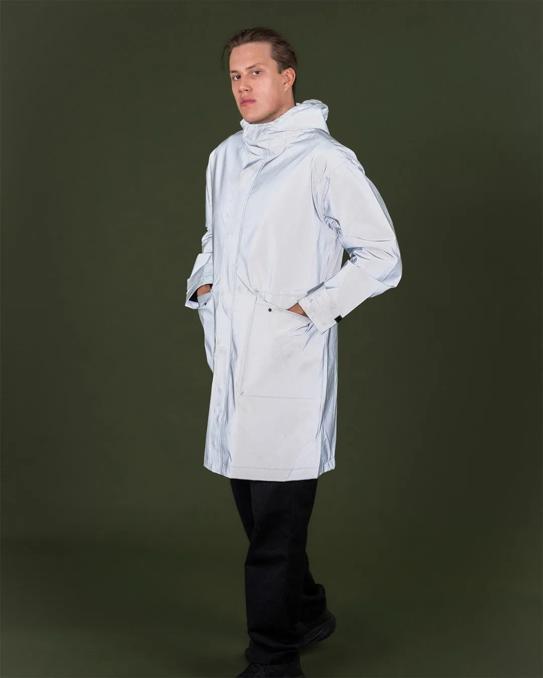 Paikka Sade regnjakke oliven unisex reflekterende
