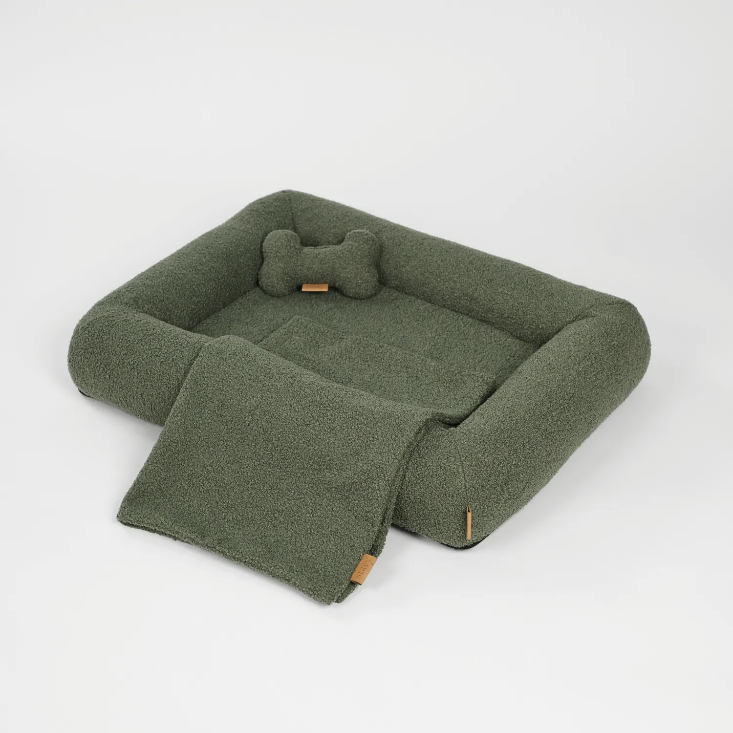 Staey hundetæppe Moss Bouclé 80x60 vaskbart