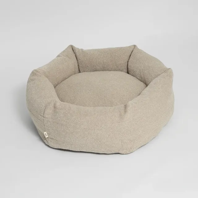 Staey Luna 3.0 hundeseng bouclé Oat sekskantet