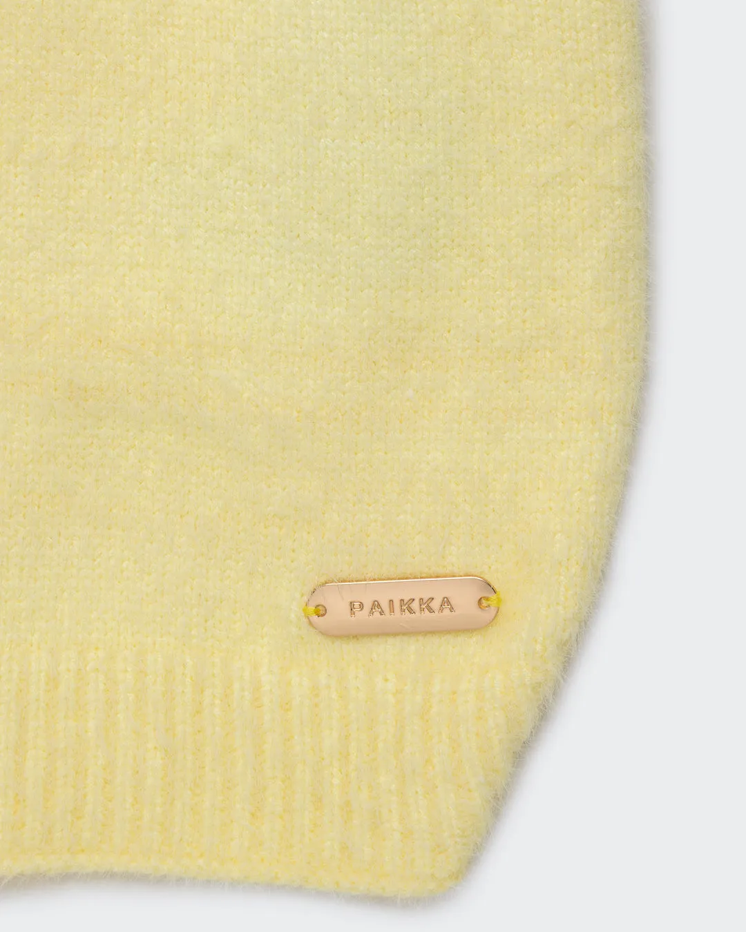 Paikka Furry Knit hundesweater pale banana blød