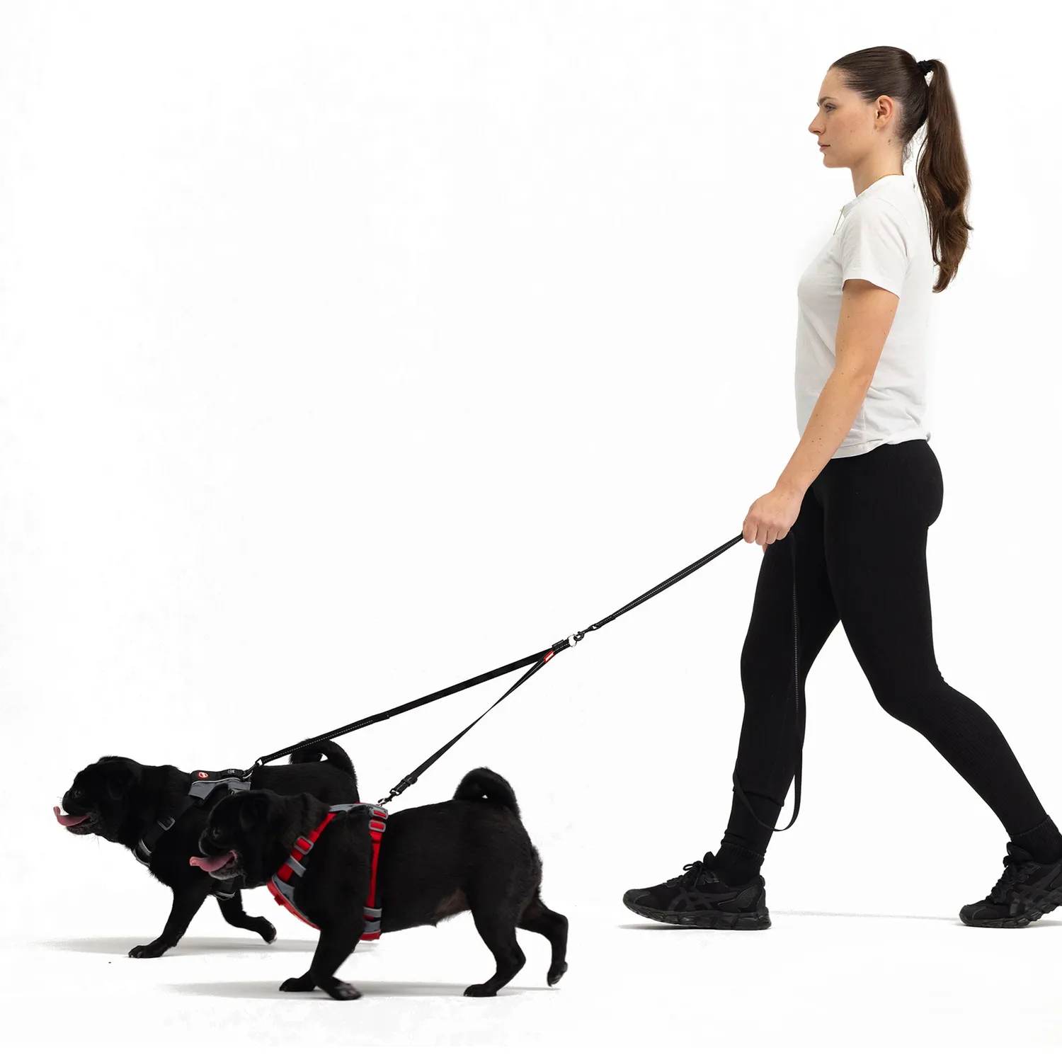 EzyDog Soft Touch kobbel dobbelt sort 60cm