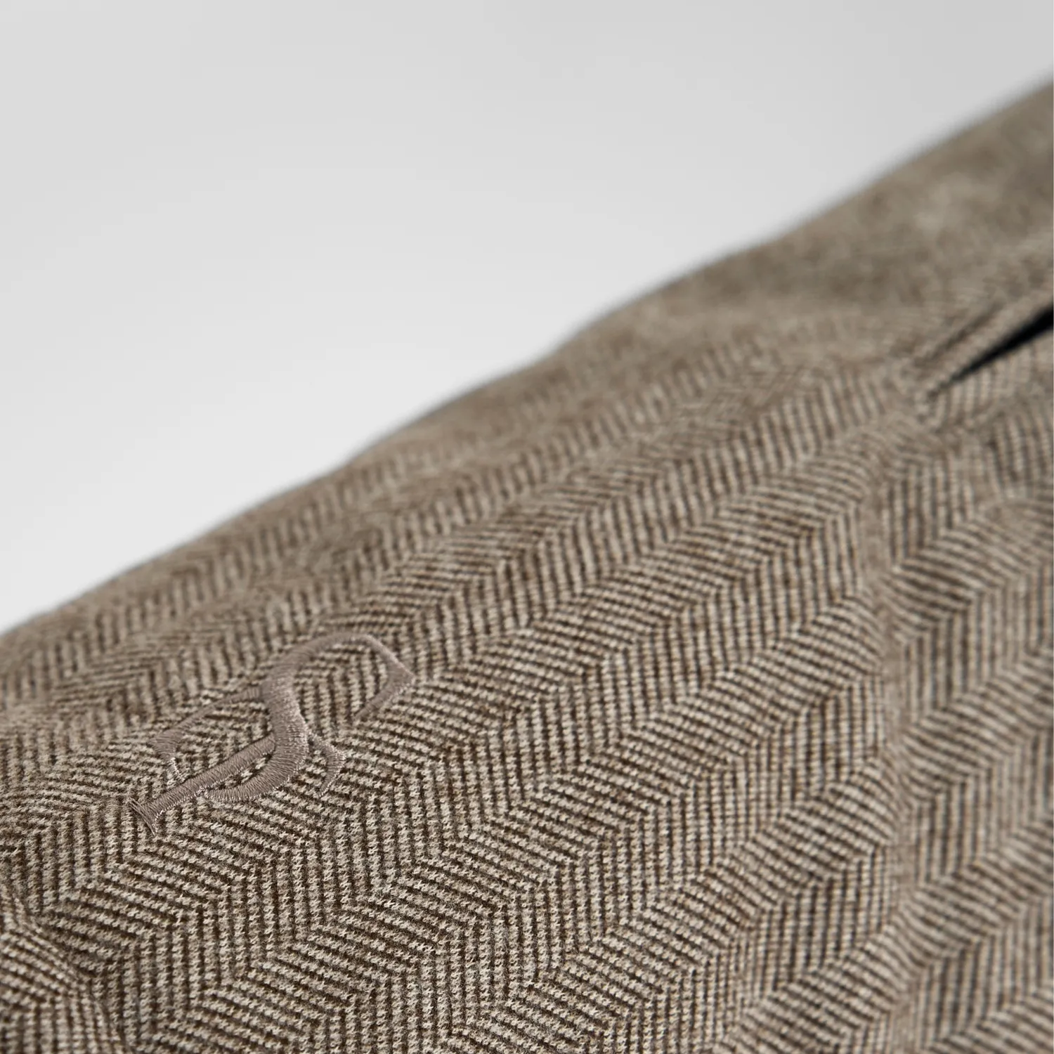 Staey Nora hundefrakke herringbone mocca overgang
