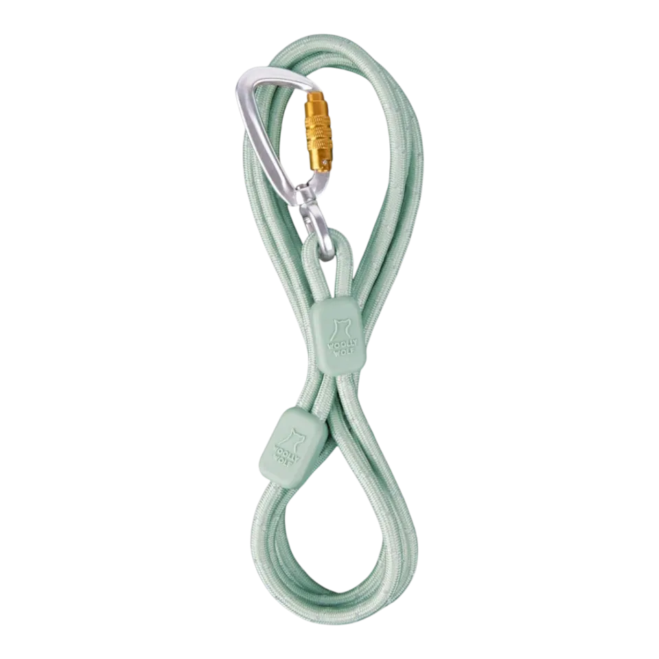 Woolly Wolf Rope Leash Thin hundesnor glacier green 8 mm