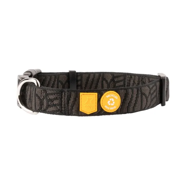Woolly Wolf Wild Tundra hundehalsbånd Black Graphite genbrug