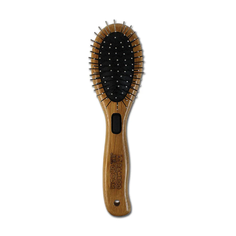 Bamboo Groom Combo Brush hundebørste Large bambus