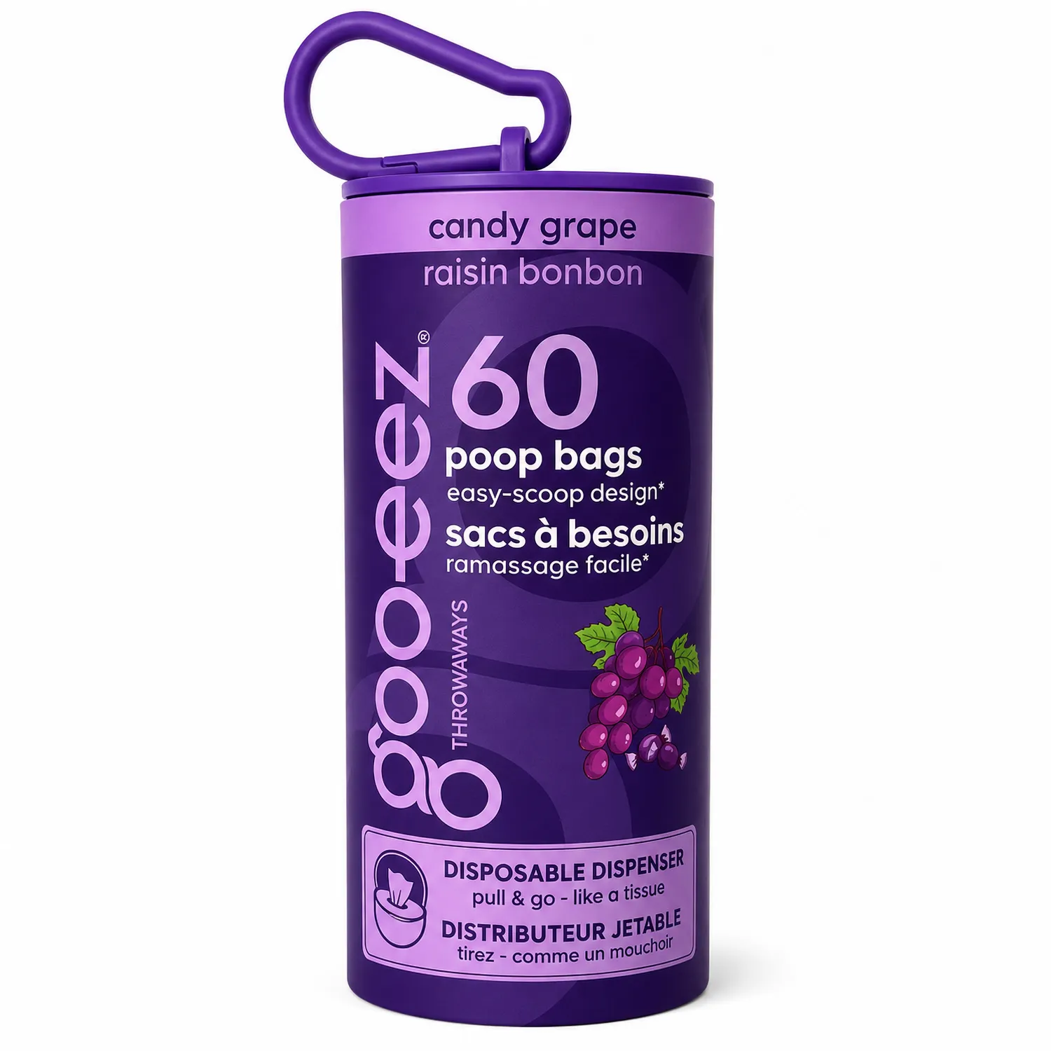 Goo-eez Throwaways hundeposer 60 stk med hank