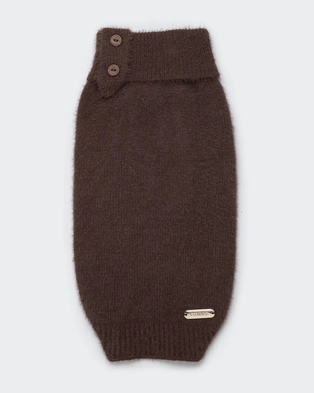 Paikka Furry Knit Sweater Choco hundesweater brun blød