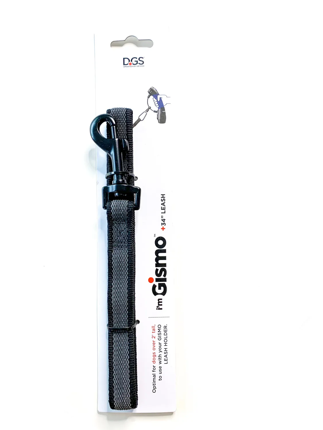 Dog Gone Smart Gismo hundeline i nylon 34" og 40" med håndløkke
