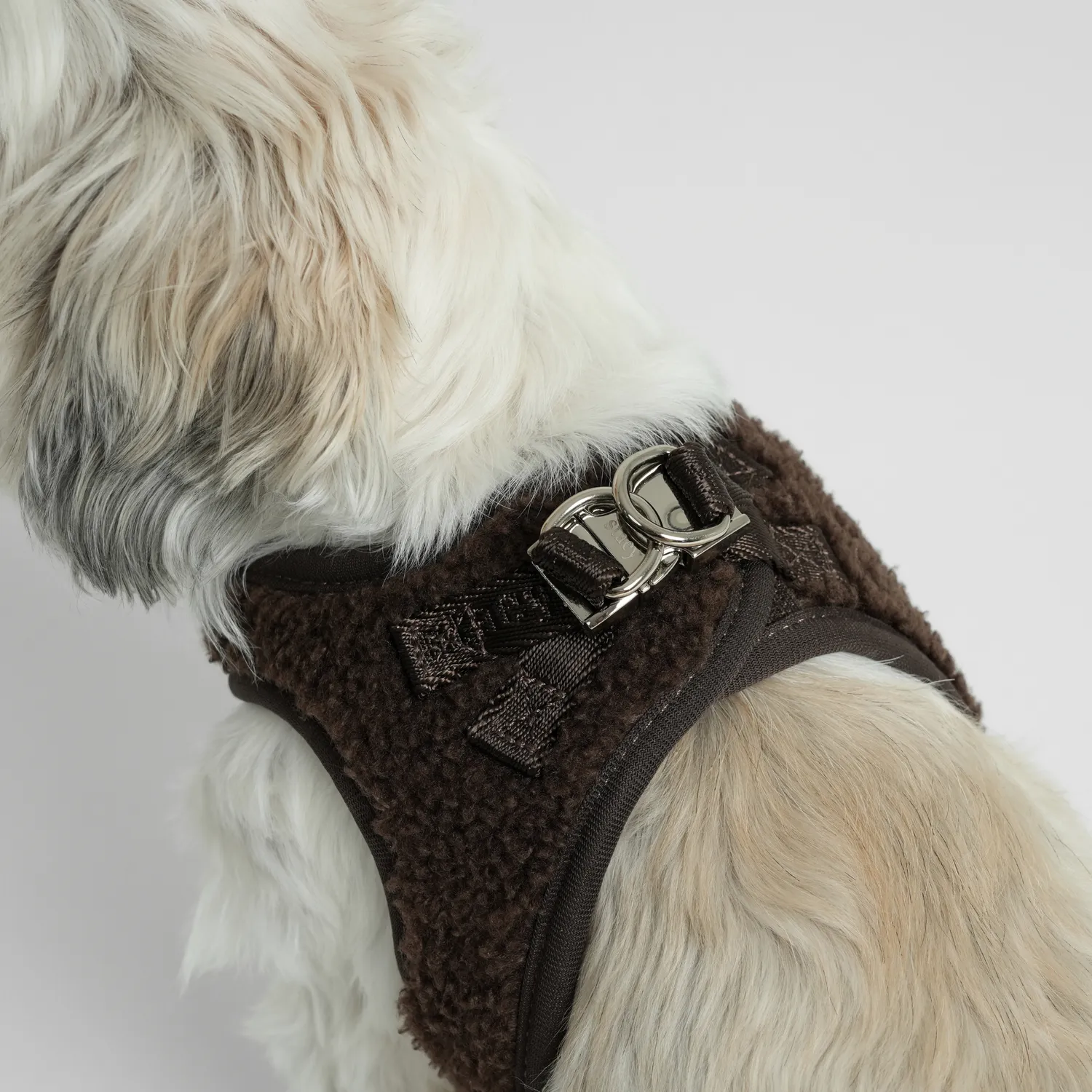 Staey Teddy Step-in hundesele Espresso blød