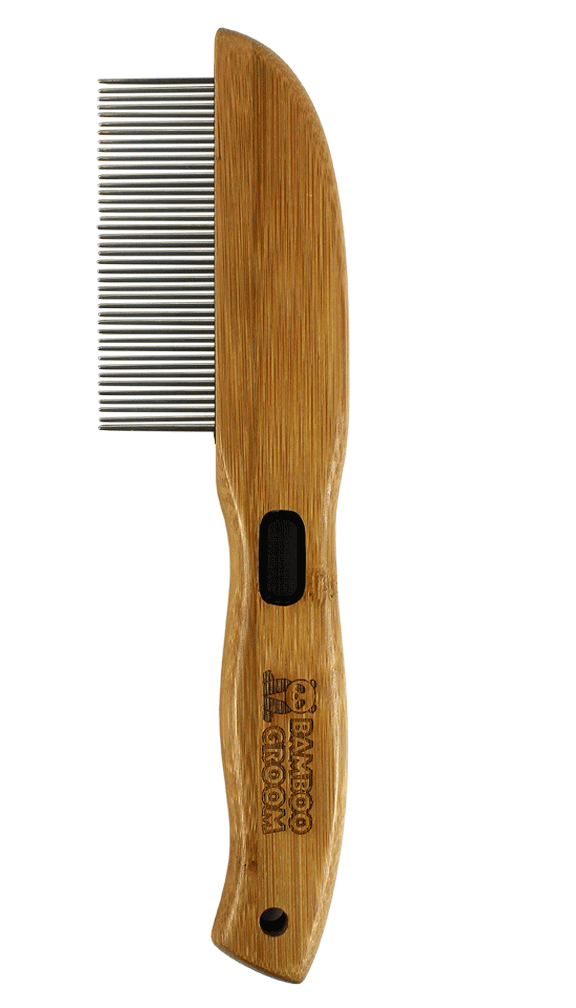 Bamboo Groom Rotating Pin Comb with 41 Rounded Pins kam 41