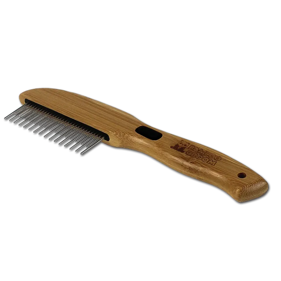 Bamboo Groom Rotating Pin Comb with 31 Rounded Pins kam 31