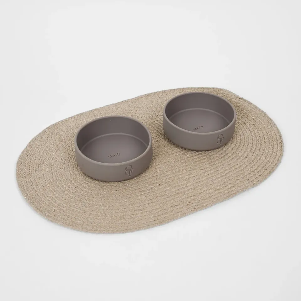 Staey Elli skålunderlag sand oval flettet