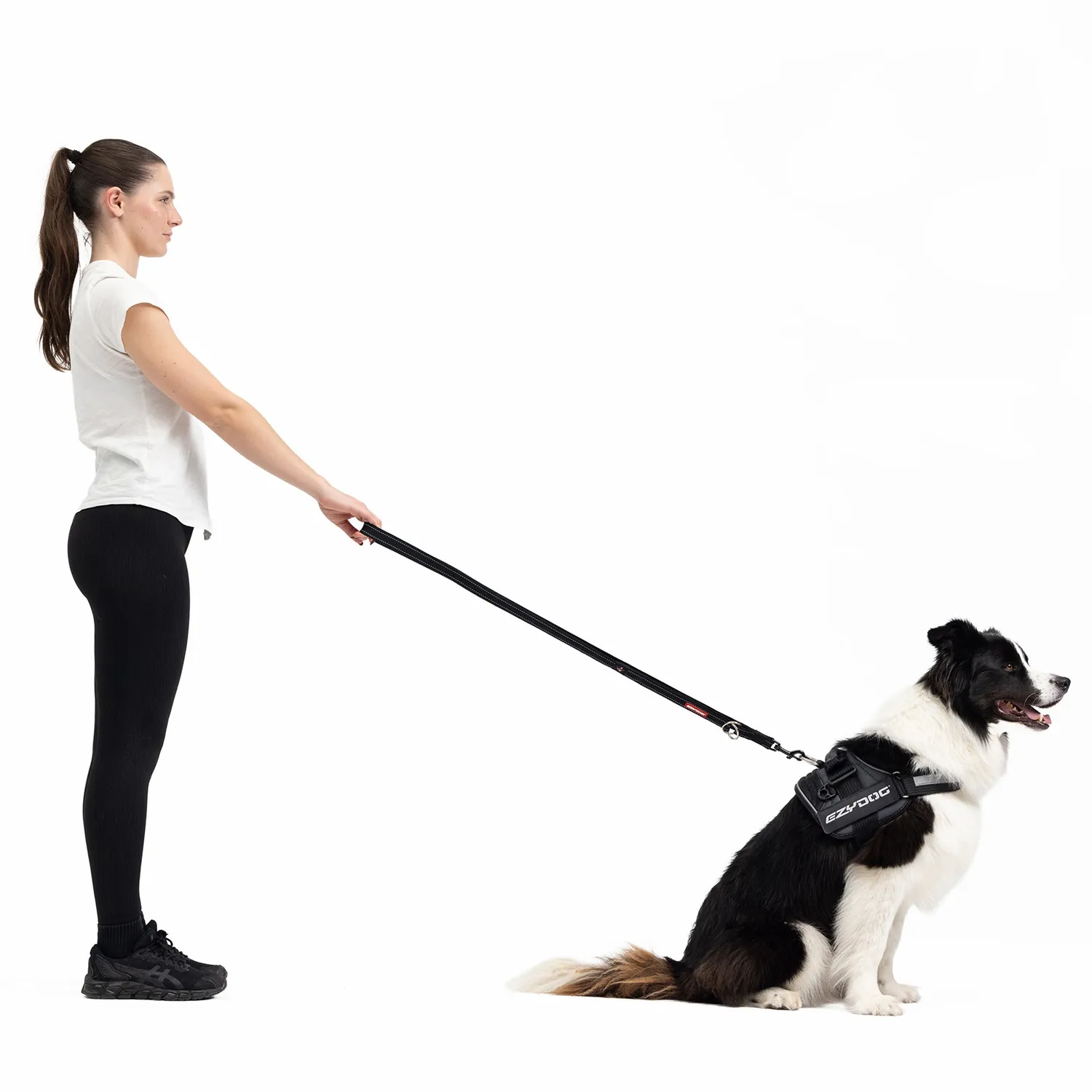EzyDog Vario 4 multihundeline 185cm sort justerbar