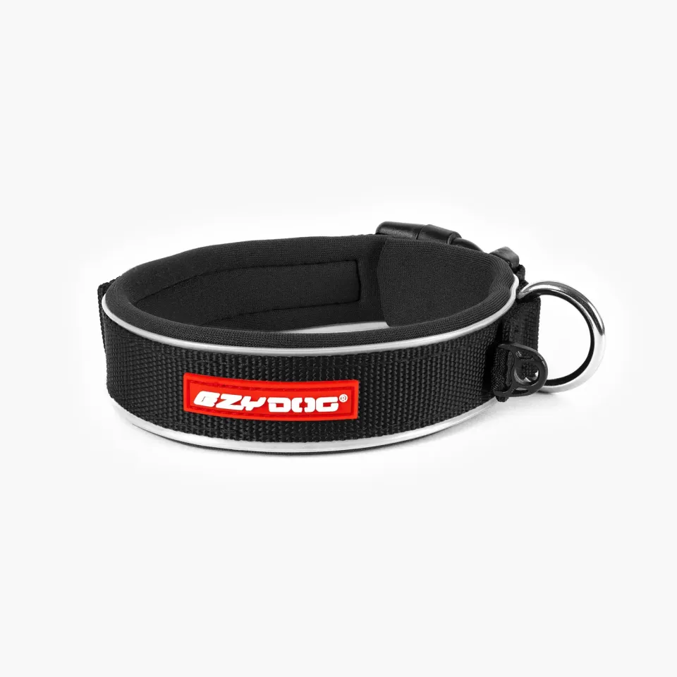 EzyDog Neo Classic halsbånd sort M vandtæt neopren