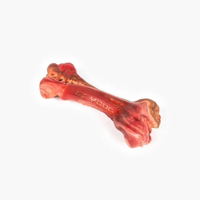 EzyDog EzyBones tyggelegetøj rød okse S