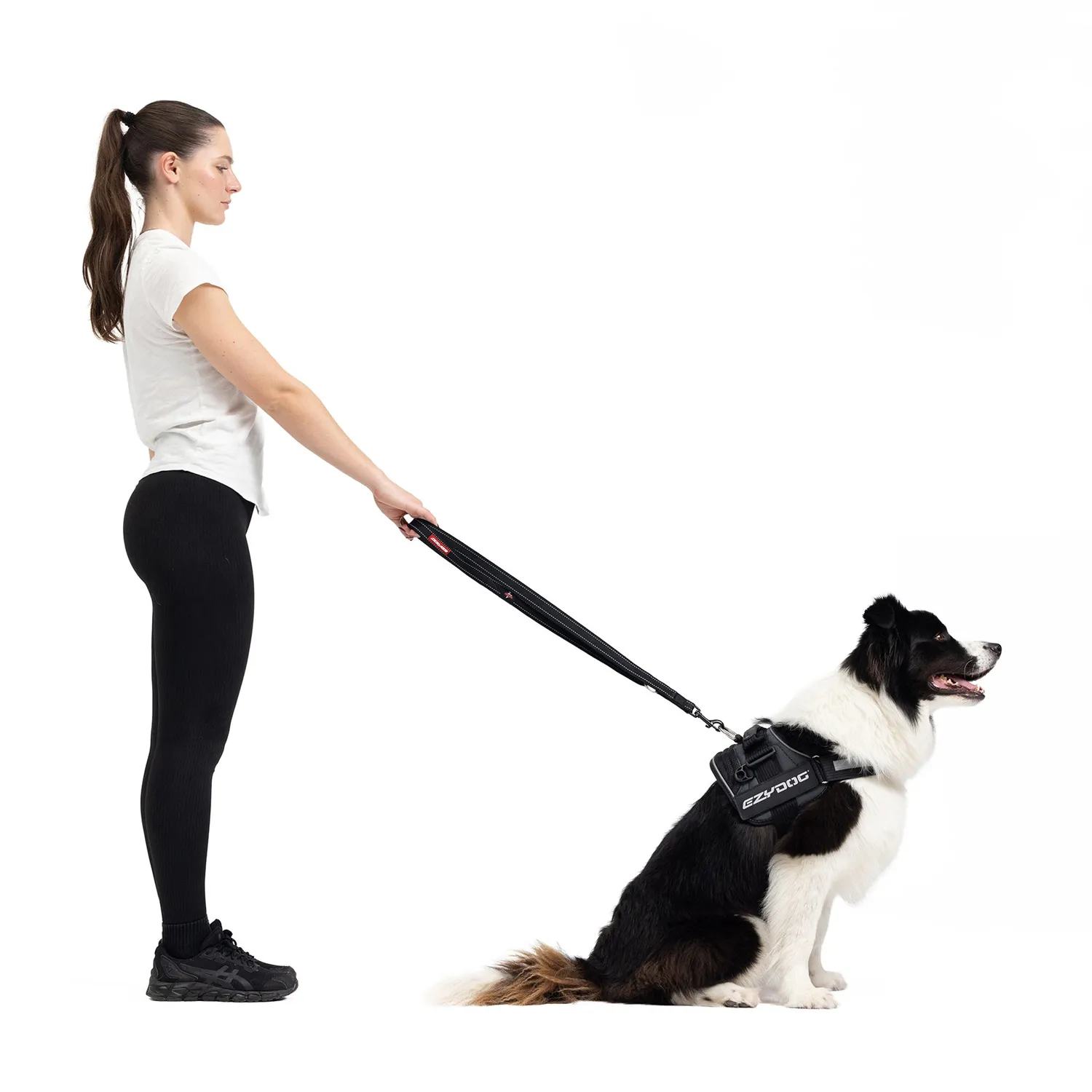 EzyDog Vario 4 multihundeline 185cm sort justerbar