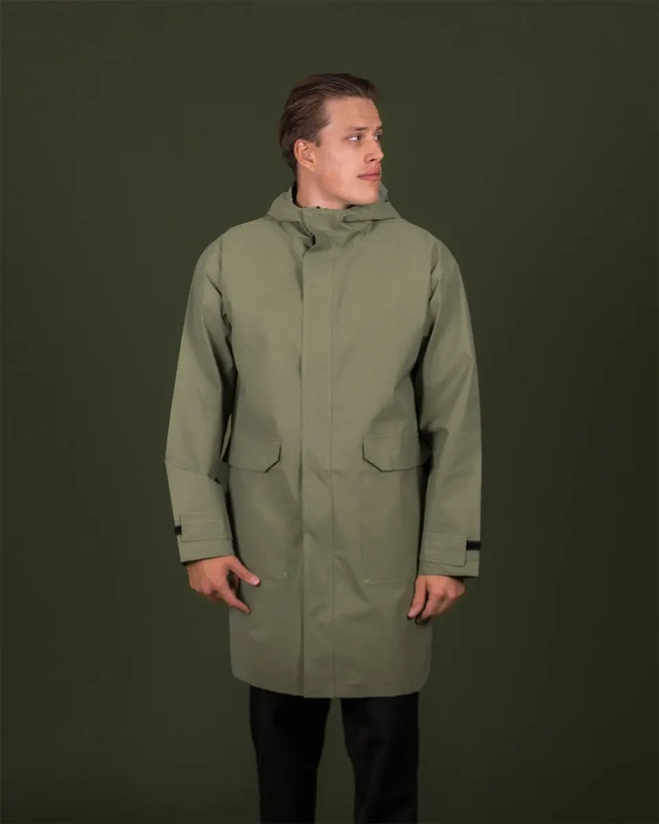 Paikka Sade regnjakke oliven unisex reflekterende