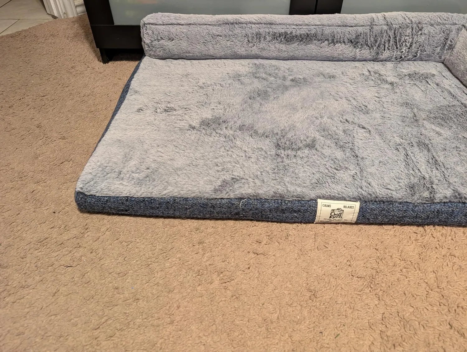 Chill Kuzzi Calming Nook hundeseng hule grå FIR