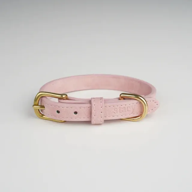 Staey Grace læderhalsbånd Dusty Rose nubucklæder