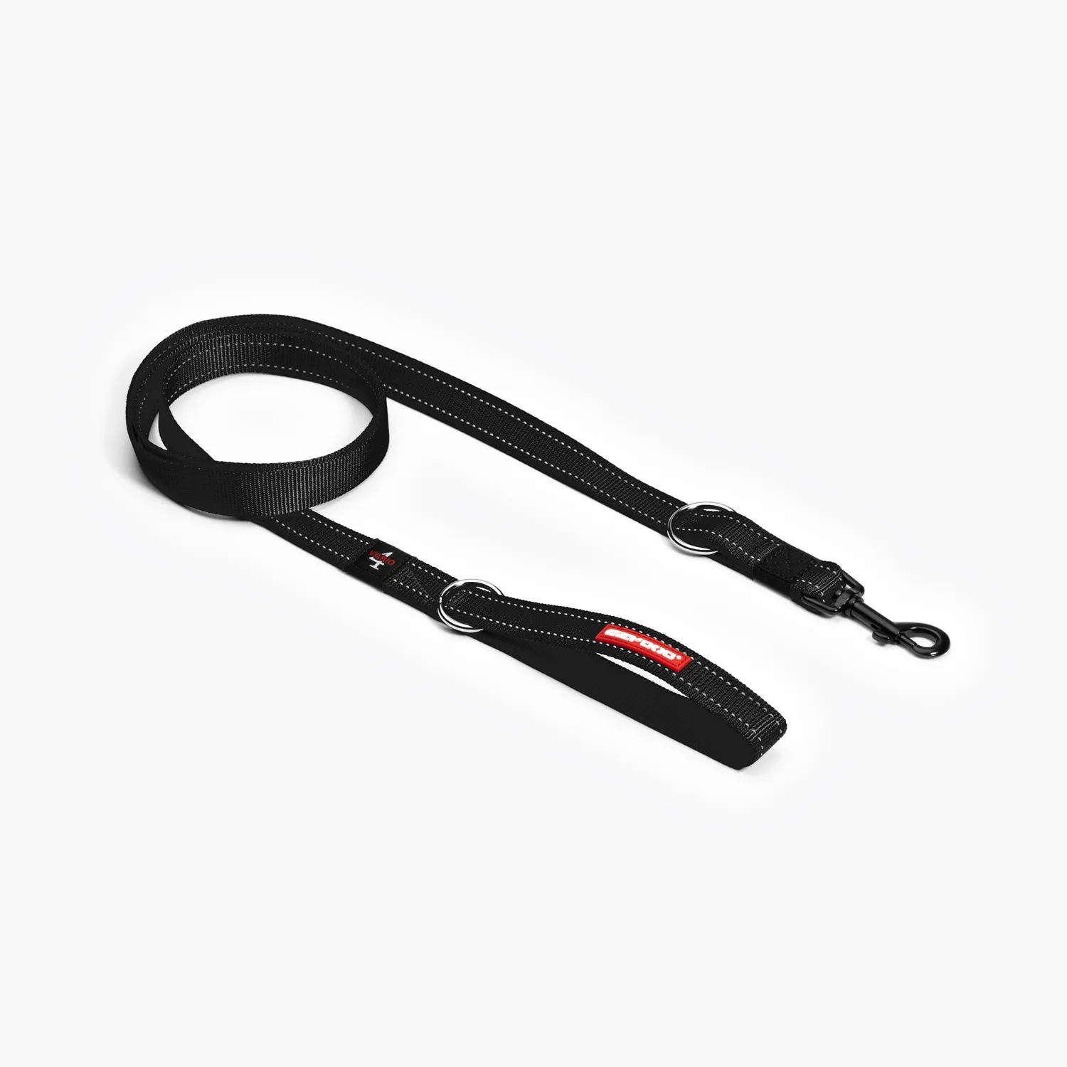 EzyDog Vario 4 multihundeline 185cm sort justerbar
