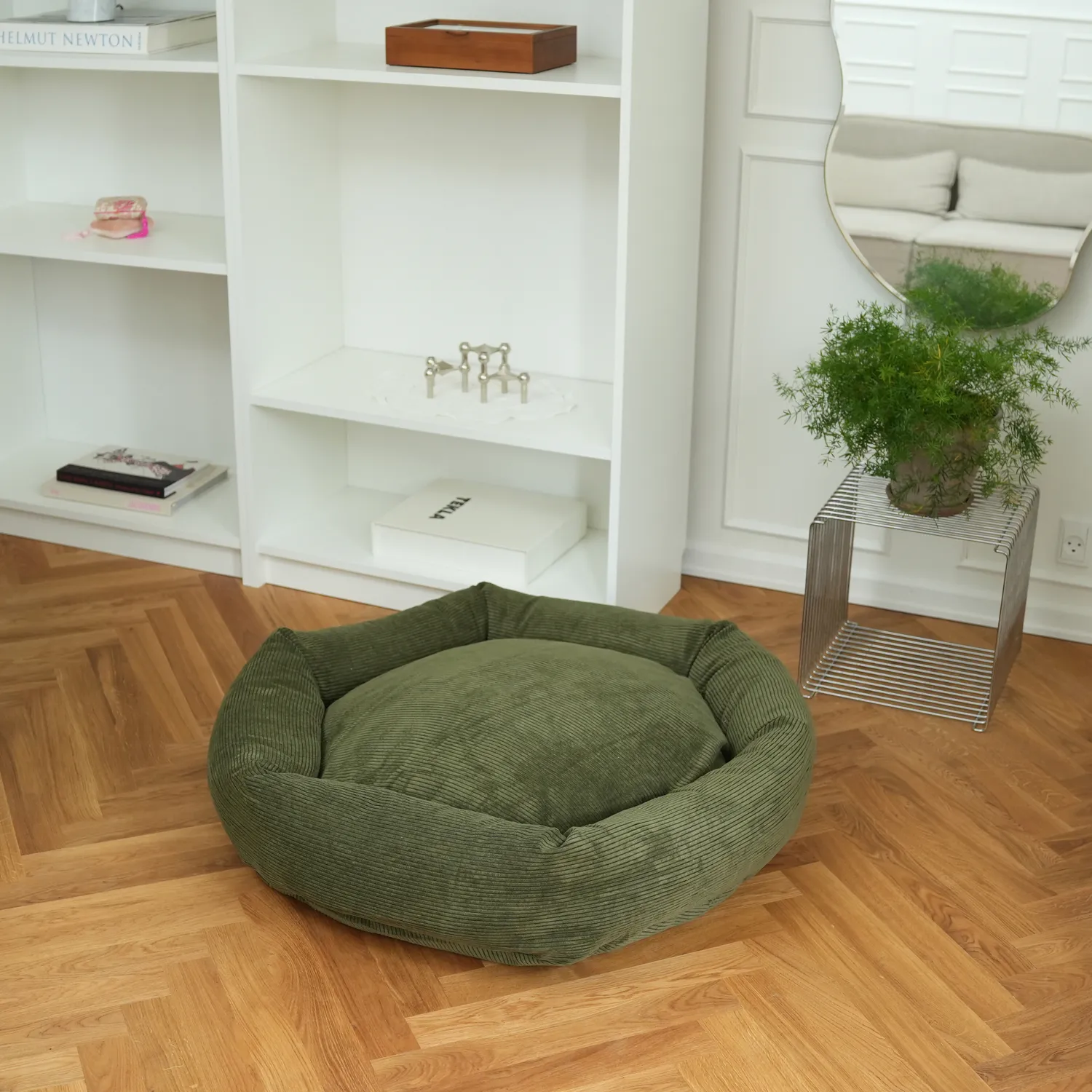 Staey Luna 3.0 hundeseng Moss Green Corduroy