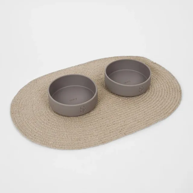 Staey Elli skålunderlag flettet oval Sand 60x40 cm
