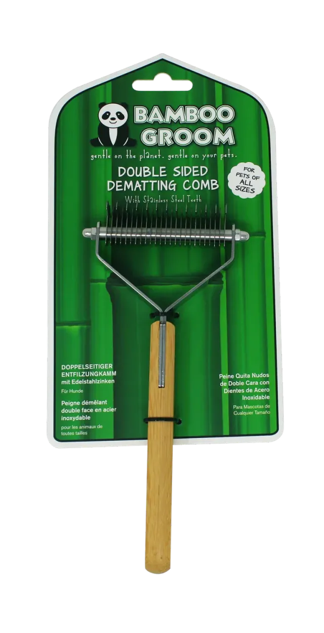 Bamboo Groom Double Sided Dematting Comb filttekam