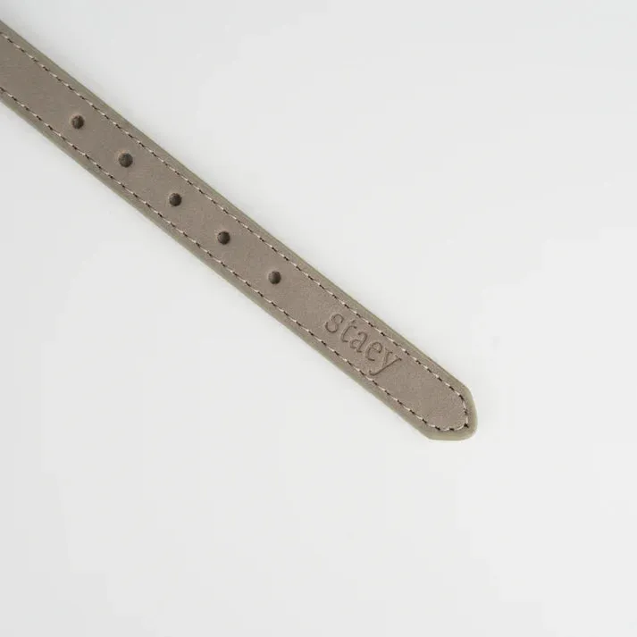 Staey Grace læderhalsbånd nubuck Nature messing