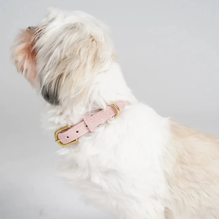 Staey Grace læderhalsbånd Dusty Rose nubucklæder